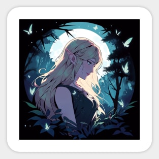 elf at night Sticker